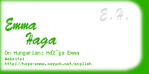 emma haga business card